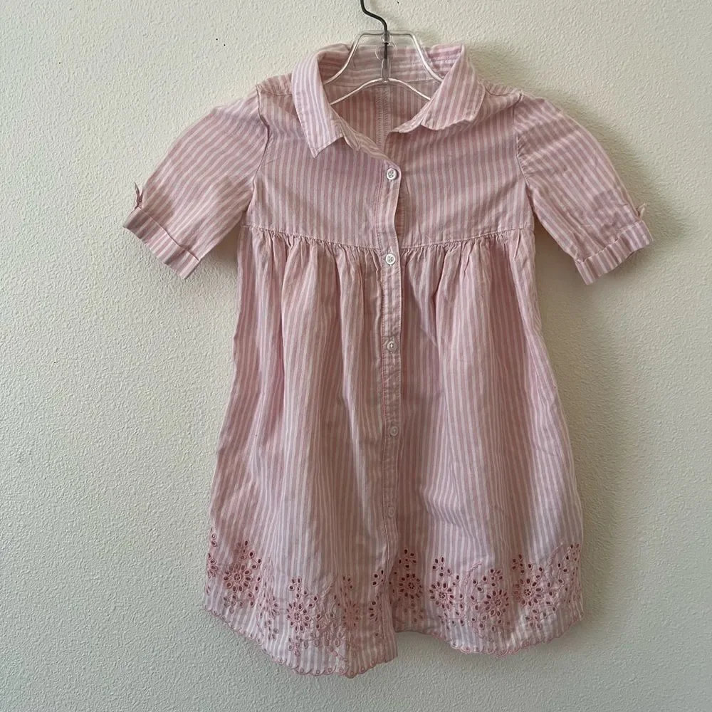 Pairs Of Girls dress striped pink and blue